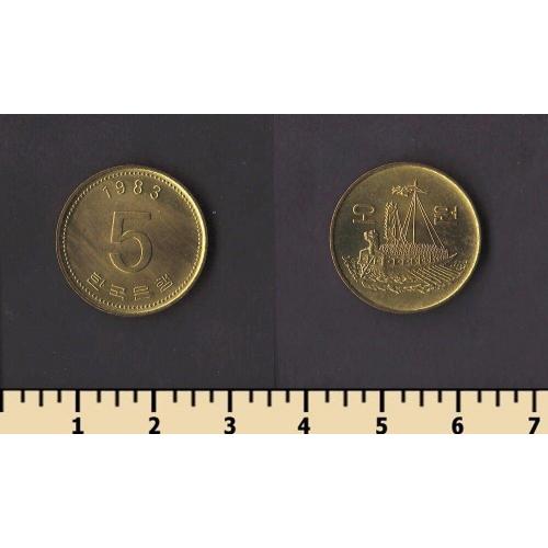 Южная Корея 5 вон 1983