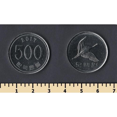 Южная Корея 500 вон 2017