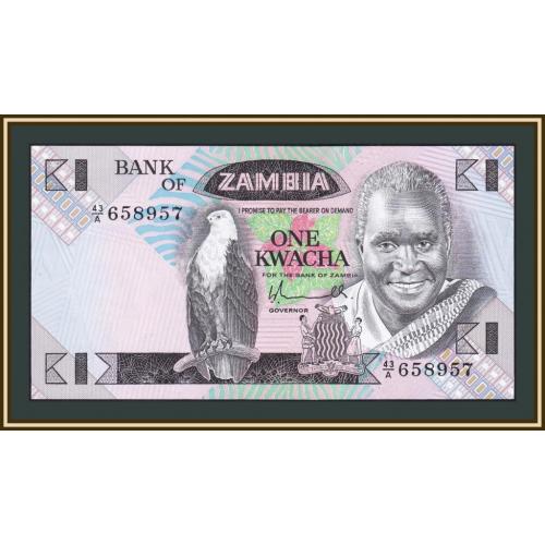 Замбия 1 квача 1980-1981 P-23 (23a) UNC