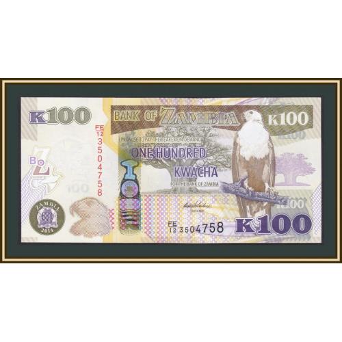 Замбия 100 квача 2014 P-54 (54c) UNC