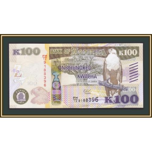 Замбия 100 квача 2015 P-61 (61a) UNC