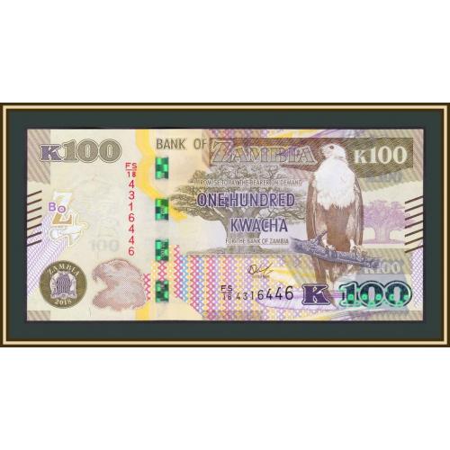 Замбия 100 квача 2018 P-61 (61b) UNC