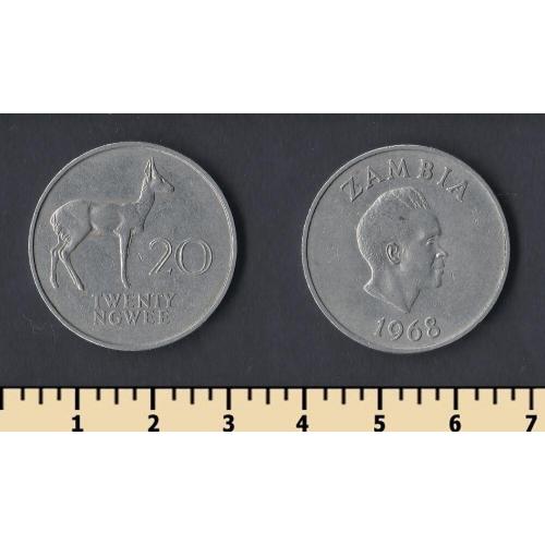 Замбия 20 нгвей 1968