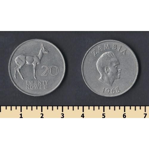 Замбия 20 нгвей 1968