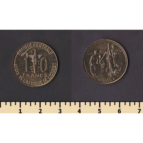 Западно-афр.валютный союз 10 франков 2012