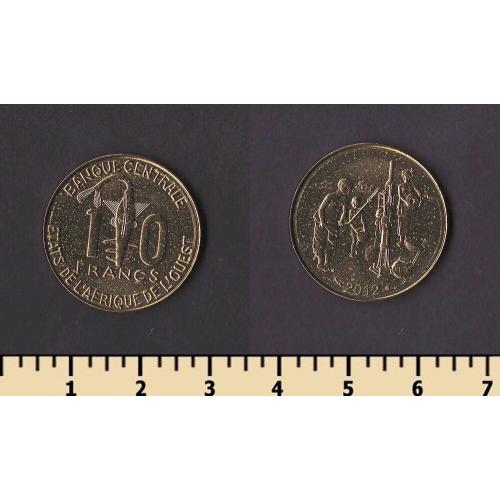 Западно-афр.валютный союз 10 франков 2012