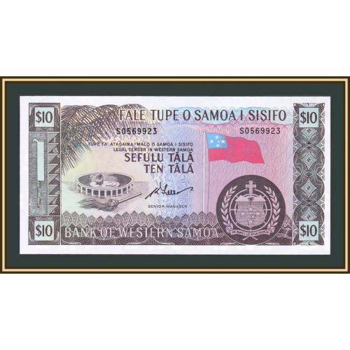 Западное Самоа 10 тала 1967 (2020) P-18d (офиц. переиздание, префикс S) UNC