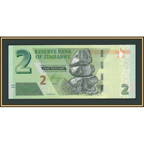 Зимбабве 2 доллара 2019 P-101 (101a) UNC