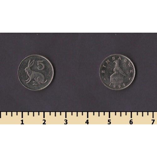 Зимбабве 5 центов 1999