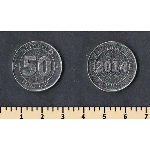 Зимбабве 50 центов 2014