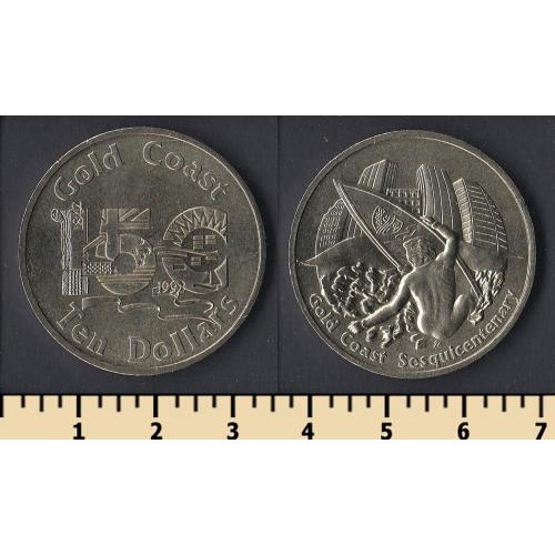 Золотой Берег (Австралия) 10 долларов 1992
