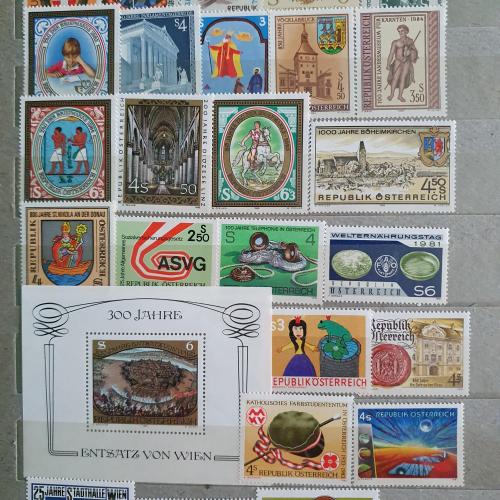 Поштові марки. Австрія.25м. + бл.
