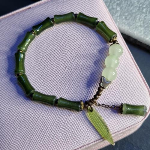 Браслет бамбук з підвісками