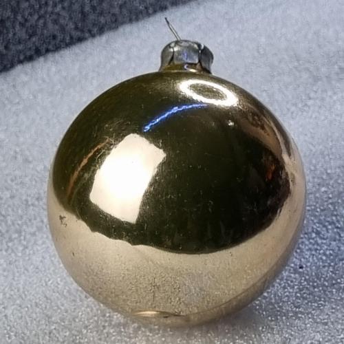 Елочная игрушка СССР "Шар золотой"