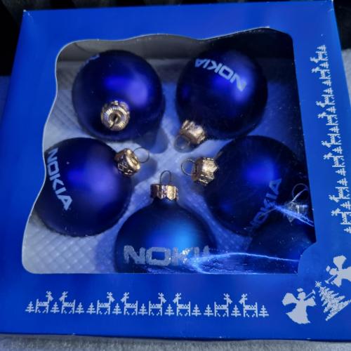 Набор новогодних шариков Nokia 6 шт. (2007)