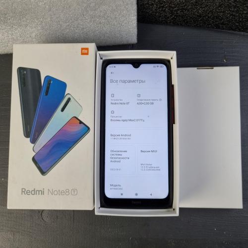 Xiaomi Redmi Note 8T 4/128GB Starscape Blue (Коробка, Чек, Чохол + Подарунки)