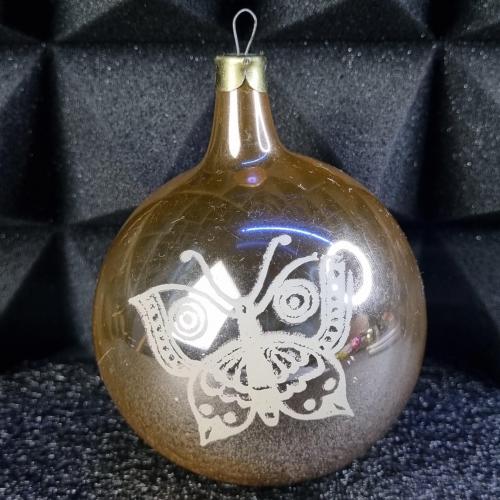 Ялинкова прикраса Куля з метеликом РРСР