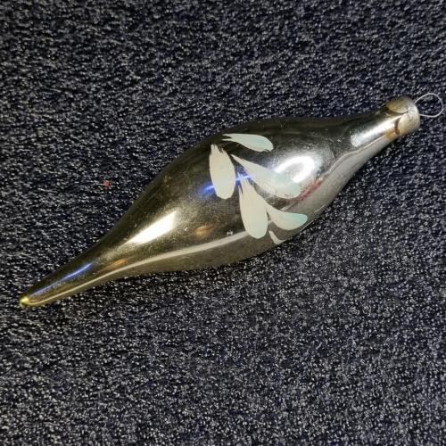 Ялинкова прикраса "Срібляста крижинка з квіткою", Радянський Союз