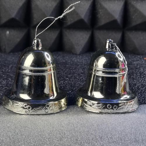 Ялинкова прикраса срібні дзвіночки з гравіруванням 2 шт.