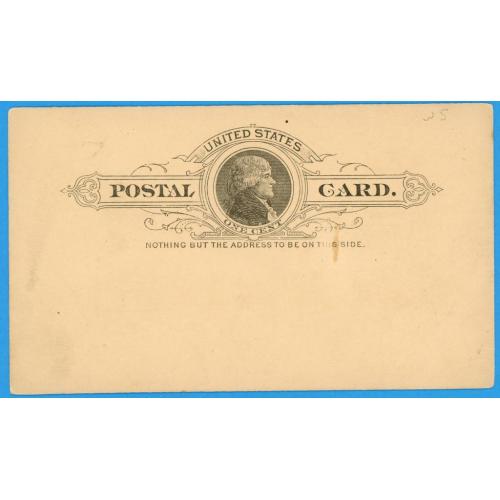1887 США  Листівка почтовая карточка чиста