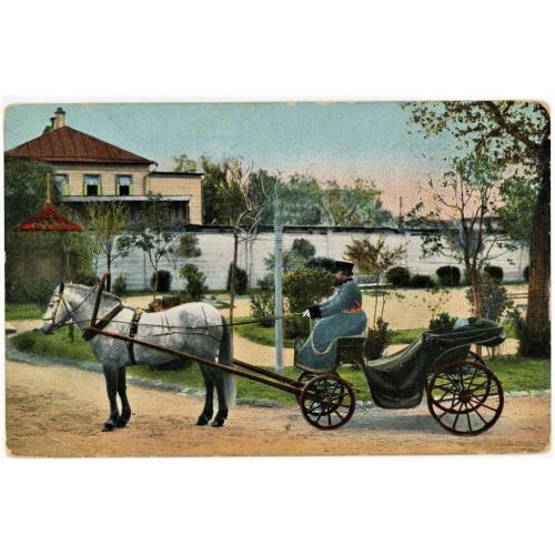 1915 Росія Россия листівка почтовая карточка типы извозчик кучер візник лошадь кінь
