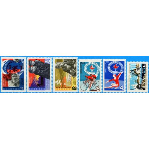1965 ссср  підбірка марок кіномистецтво створення матеріально-технічної бази спорт