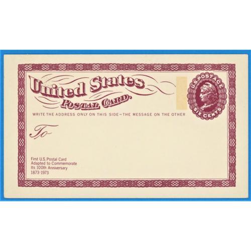 1973 США 100 років поштовій листівці