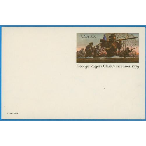 1979 США листівка почтовая карточка Джордж Роджерс Кларк