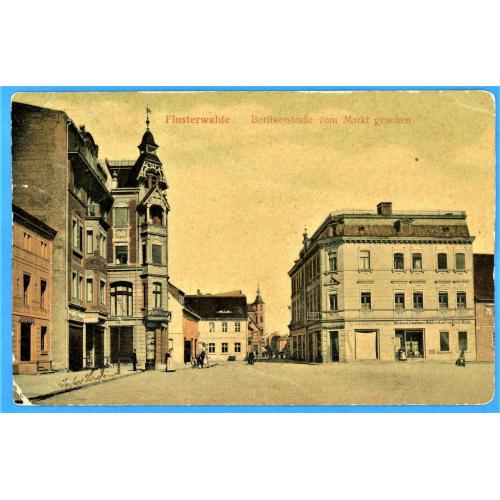 Німеччина Германия  листівка открытка Финстервальде вид на Берлінерштрасе