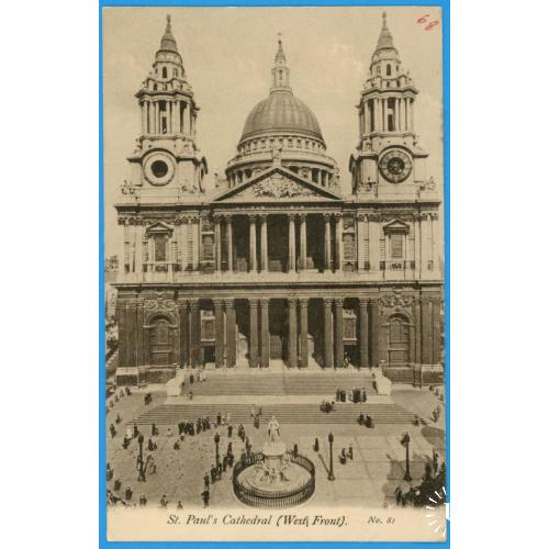 Поштова картка почтовая карточка Лондон Собо́р Свято́го Па́вла
