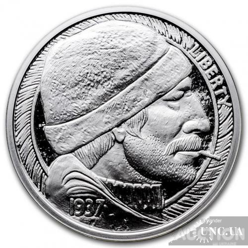 Hobo Nickel ( Рибалка ) 1 унція срібло Ag 999 Пруф / перший у серії