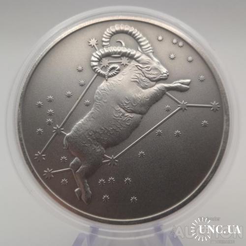 Овен 2015 Токелау 5 доларів / 1 унція срібло Ag 999 Antique Finish