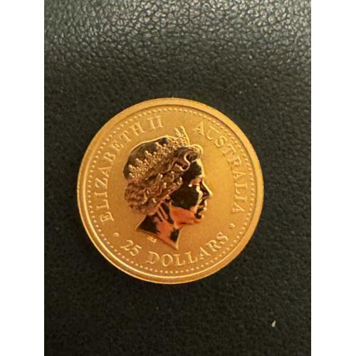 Australian Nugget / Kangaroo, 1/4 oz Gold — 25 AUD