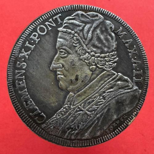 1 пиастра 1702 г Клемент Х Италия Ватикан (копия)