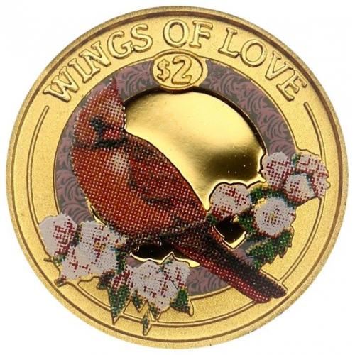 Золота монета Cook Islands 2 Dollars 2003 “Wings of Love”, золото 999