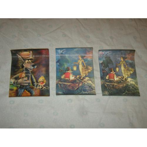 3 стерео открытки,СССР