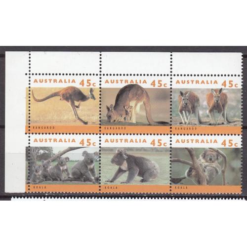 АВСТРАЛИЯ. 1994. Фауна, дикие животные, кенгуру, коала(**)