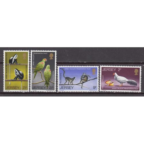 Джерси 1971 года. Фауна. Птицы. Обезьяны (**)