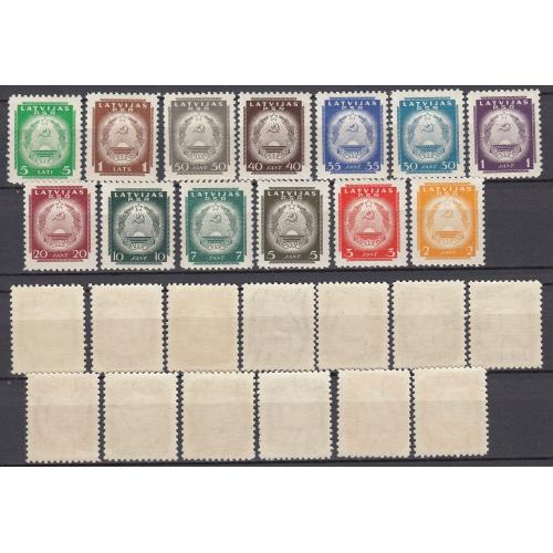 ЛАТВИЯ 1940 Герб (**) Mi 292-304