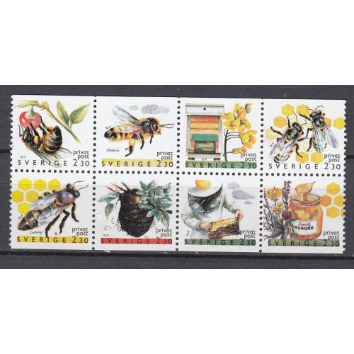 ШВЕЦИЯ. 1990 Фауна, насекомые, пчёлы(**)