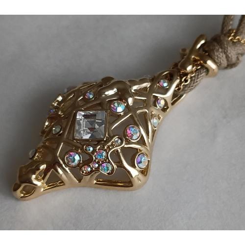 Кулон ромб кружевной.