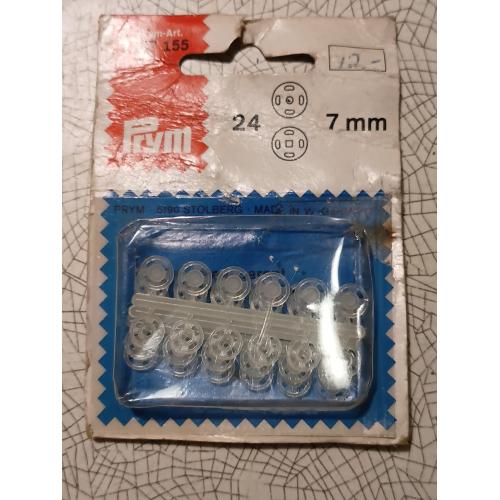 Пришивные пластмассовые кнопки, 7мм. (24 шт.) Prym 