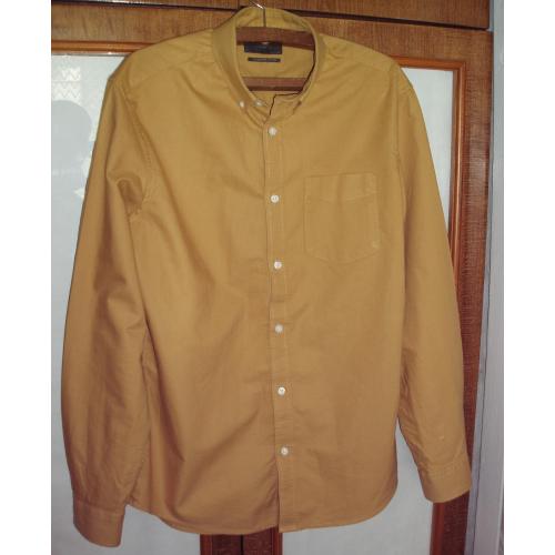 Рубашка мужская горчичная. 100 % Cotton. Индия.
