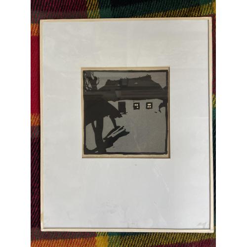 Адамович С.Т. «Хата» 1960р. Ліногравюра