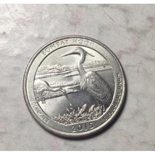 25 центов США 1/4 доллара 2015 парк Бомбей Хук