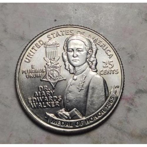 25 центов США 1/4 доллара 2024 Мэри Эдвардс Уокер