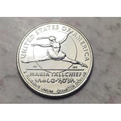 25 центов США 1/4 доллара США 2023 Мария Толчиф