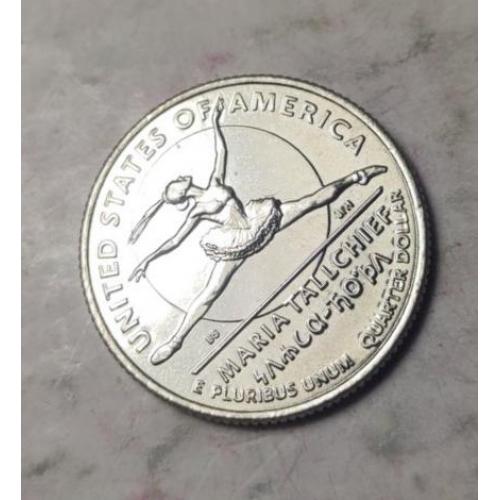 25 центов США 1/4 доллара США 2023 Мария Толчиф