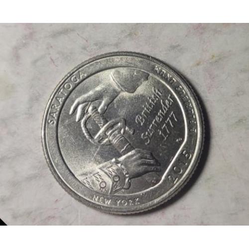 25 центов США 2015 Национальный исторический парк Саратога