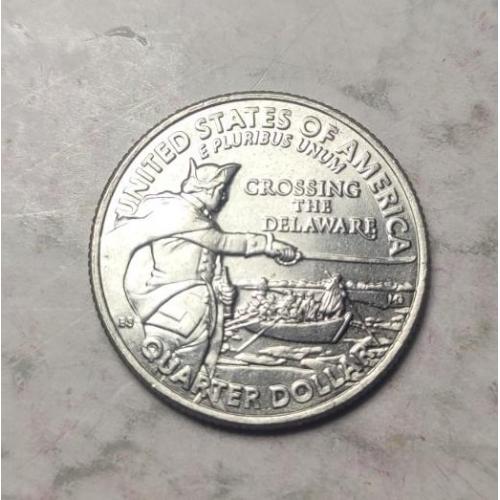 25 центов США доллара, 2021 Джордж Вашингтон - Переправа через реку Делавэр